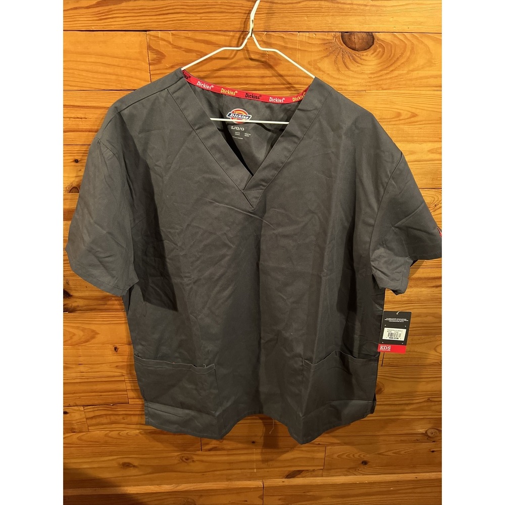 Dickies EDS Signature Modern Classic V-Neck Scrub Top - Women's LG - 86706 NWT